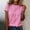 Pink, variant on NMMUED Womens Tops Casual Summer T Shirts Striped Shirts for Women Short Sleeve Crew Neck Basic Tees Loose Fit Blouses Trendy Everyday Wear Work Office Outfits Blue L