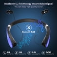 thumbnail image 3 of Auriculares Bluetooth AMORNO, banda plegable para el cuello con micrófono, 3 of 7