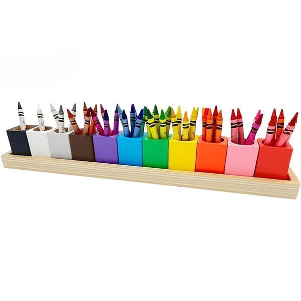 Portalápices de colores, organizador de lápices, organizador de marcadores de colores para niños, organizador de aprendizaje para niños