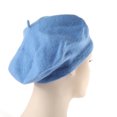 thumbnail image 3 of AYYUFE Women Wool Felt Beret Cap Winter Girl Warm Solid Color Beret French Artist Beanie Hat Ski Cap for Cold Weather, 3 of 4