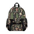 thumbnail image 3 of Mushroom and Fern Black Pattern Cute School Backpack Bag for School with Padded Back and Adjustable Shoulder Straps 15.25"x11.5"x5.25", 3 of 5