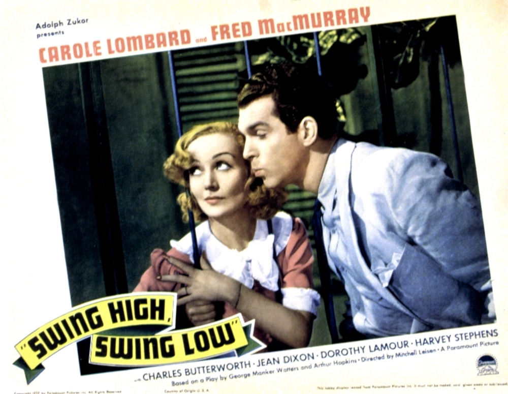 Swing High Swing Low Carole Lombard Fred Macmurray 1937 Movie Poster