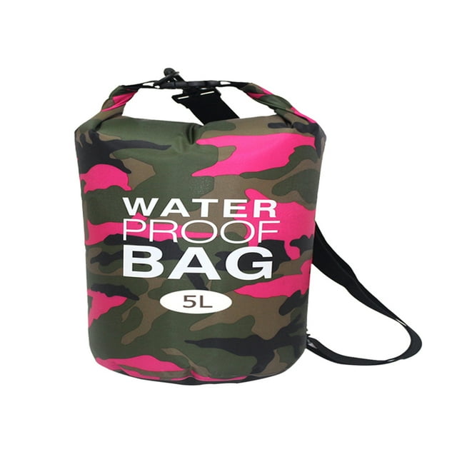 Natación Impermeable Sack Seco Camuflaje Al Aire Libre Acampado Almacenamiento Senderismo