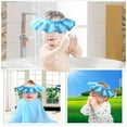 thumbnail image 4 of Heldig Baby Swimming Cap Bathing Protection Head Shower Water Cover Adjustable for 0-6 Years' Kids for Baby Care (1 Pack, Blue)B, 4 of 5