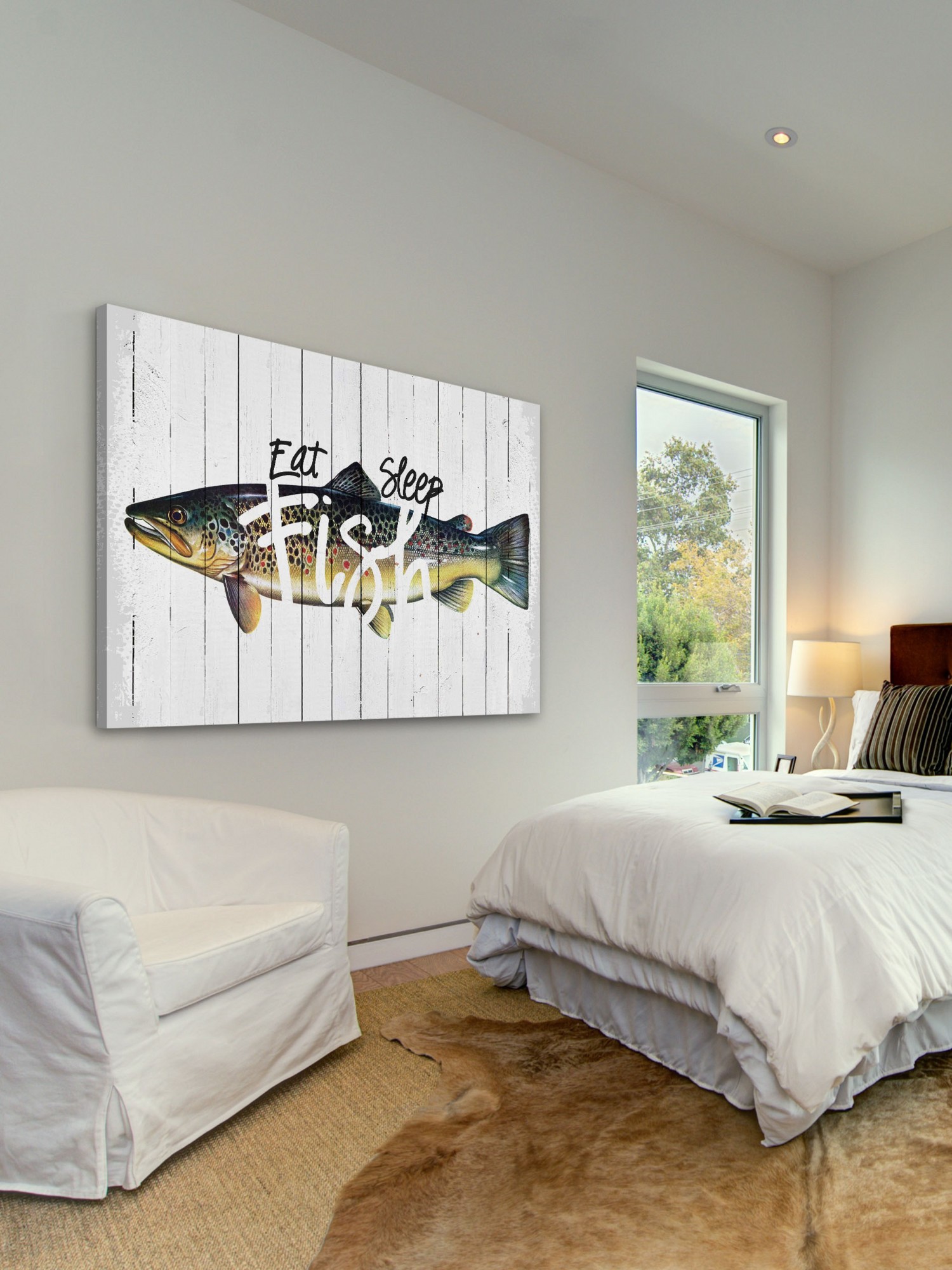 Marmont Hill Inc Marmont Hill - "Wishin I Was Fishin" by Saturday Evening Post Painting Print on Canvas - Multi-color