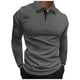 thumbnail image 1 of pstuiky Camisas de manga larga abrigadas para hombre, Camiseta de manga larga con cuello en V y botones para hombre camisetas de hombre l, 1 of 4