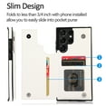 thumbnail image 5 of Allytechgroup Slim Wallet Case for Samsung Galaxy S24 Ultra, Flip PU Leather Kickstand Card Slots Case, Double Magnetic Buttons Shockproof Full Body Protection Durable Case for Women Men, White, 5 of 8