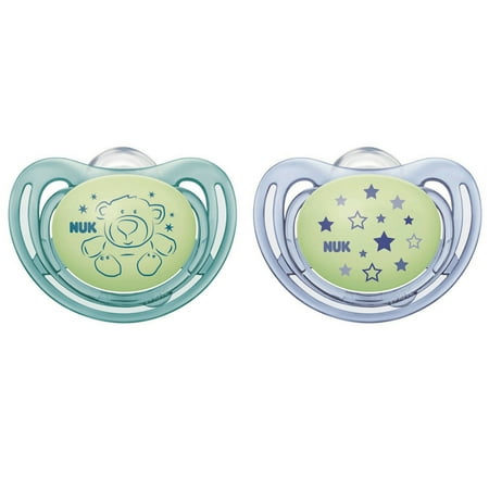 UPC: 0885131695413 | NUK Airflow Glow-in-the-Dark Pacifiers 0-3 Months 2-Pack