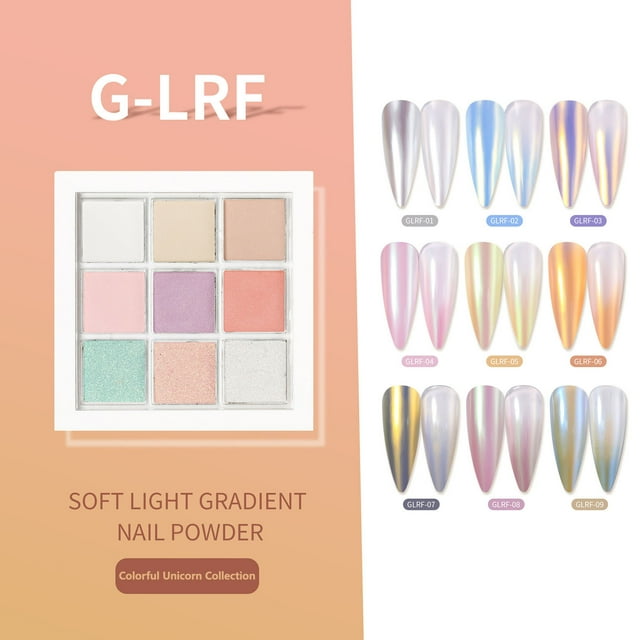 Heliisoer Nail Enhancement Powder, Lazy Person Gradient Powder, Ins Solid Mirror Powder, Rouge Colo, Nail Glitter Powder