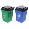 thumbnail image 2 of 2PCS Mini Curbside Trash and Recycle Can Set/Pencil Cup,Creative Dust Bin Supplies Holder(Blue + Green), 2 of 4