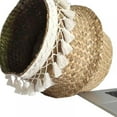 thumbnail image 3 of Tassel Woven Seagrass Belly Basket - Woven Baskets For Storage, 3 of 8