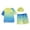 Sky Blue, variant on Gelikeya Toddler Boys Swimsuit Set Rash Guard Boys' Swimwear Two Piece Bathing Suit and Swim Trunk with Hat UPF 50 Green 9-10 Years