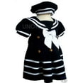 thumbnail image 4 of New Baby Girl Toddler Formal Sailor Party Dress Outfits S,M,L,XL,2T,3T, Navy, 4 of 5
