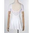 thumbnail image 5 of Miutii Womens Ballet Dance Dress Sheer Mesh Skirted Leotard Gymnastics Bodysuits Ballerina Outfit White L, 5 of 8