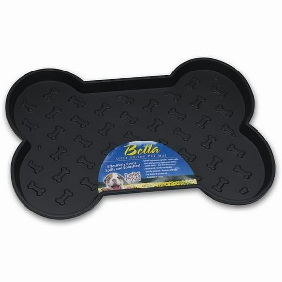 Bella Spill-Proof Dog Mat, Blk Size: Large