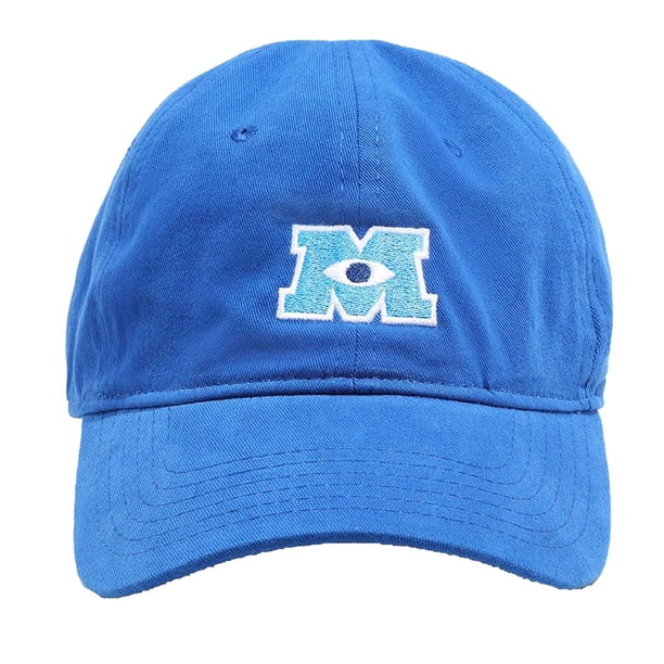Concept One Disney Pixar Monsters Inc Gorra de béisbol Ajustable de algodón Bordado con Borde Curvado, Azul, L, Azul, Talla única