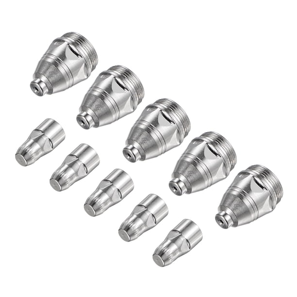 1,5mm P80 Electrodo Plasma Corte Consumible Cortador Antorcha Boquilla Puntas y Plasma Corte Electrodo, para Aire Plasma Corte Máquina, 5uds
