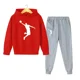 thumbnail image 3 of Conjunto de 2 piezas de sudadera con capucha y pantalones deportivos para niños de 4 a 14 años, conjuntos casuales para niñas, chándales, ropa para niños, otoño y primavera, 3 of 5