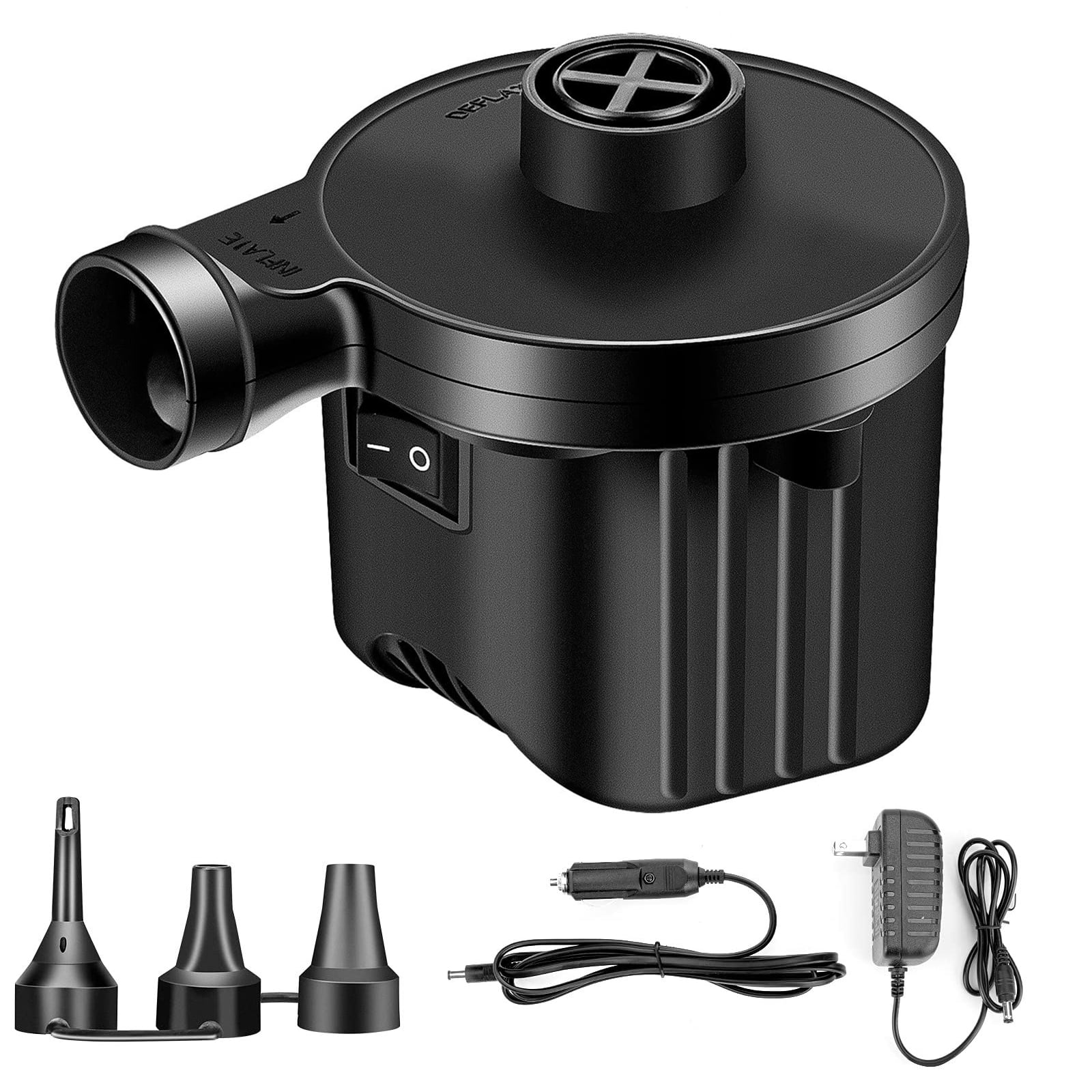 Air Pump, Electric Air Pump for Inflatables, Air Mattress Pump with 3