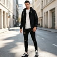 thumbnail image 6 of Smawell Men Hooded Multi Pocket Cargo Windbreaker Jacket, 6 of 6