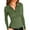 Army Green, variant on SAATLERI Women Polo Shirt V Neck Button Down T Shirt Collared Slim Fit Long Sleeve Tops Fall Fashion for Women