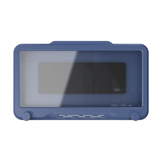 Funda impermeable para teléfono móvil, soporte para ducha, para colgar en la pared, con perforación gratuita, rotación de 360 grados, pantalla táctil para baño y cocina, color azul