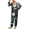 thumbnail image 2 of Demon Slayer Muichiro Tokito Unisex Onesie Pajamas Zipper Jumpsuit Hooded One Piece Sleepwear for Family Mens Womens, 2 of 8