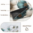 thumbnail image 6 of Teal Tulip Butterfly 2'x6' Runner Rugs for Hallway Kitchen Bedside Non Slip Washable, Beige Turquoise Floral Blue Coastal Entryway Rug Runners with Rubber Backing, Long Carpet Runner for Laundry Room, 6 of 8