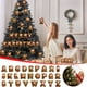 thumbnail image 1 of Adorno Navideño con 26 Letras, Colgante para Árbol de Navidad, Adornos Personalizados, Decoración Navideña, Decoración Colgante para Árbol de Navidad., 1 of 7