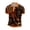 Light Brown, variant on JULMCOMO Halloween Polo Shirts for Men Pumpkin Skull Spider Web Print Short Sleeve Collared Trendy Loose Fit Golf Shirts Party Graphic Tees Brown M