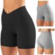 thumbnail image 5 of Pantalones Cortos De Fitness De Cintura Alta Para Mujer Pantalones Cortos De Yoga De Entrenamiento De Cintura Cruzada Leggings Para Correr Guardurnaity OD015238-02, 5 of 6