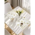 thumbnail image 5 of Yellow Spring Floral Placemats Set of 4, Summer Flowers Botanical Elegant Placemats for Dining Table, Place Mats for Kitchen Tabletop, Waterproof Wipeable Dining Table Mats Set, 5 of 9