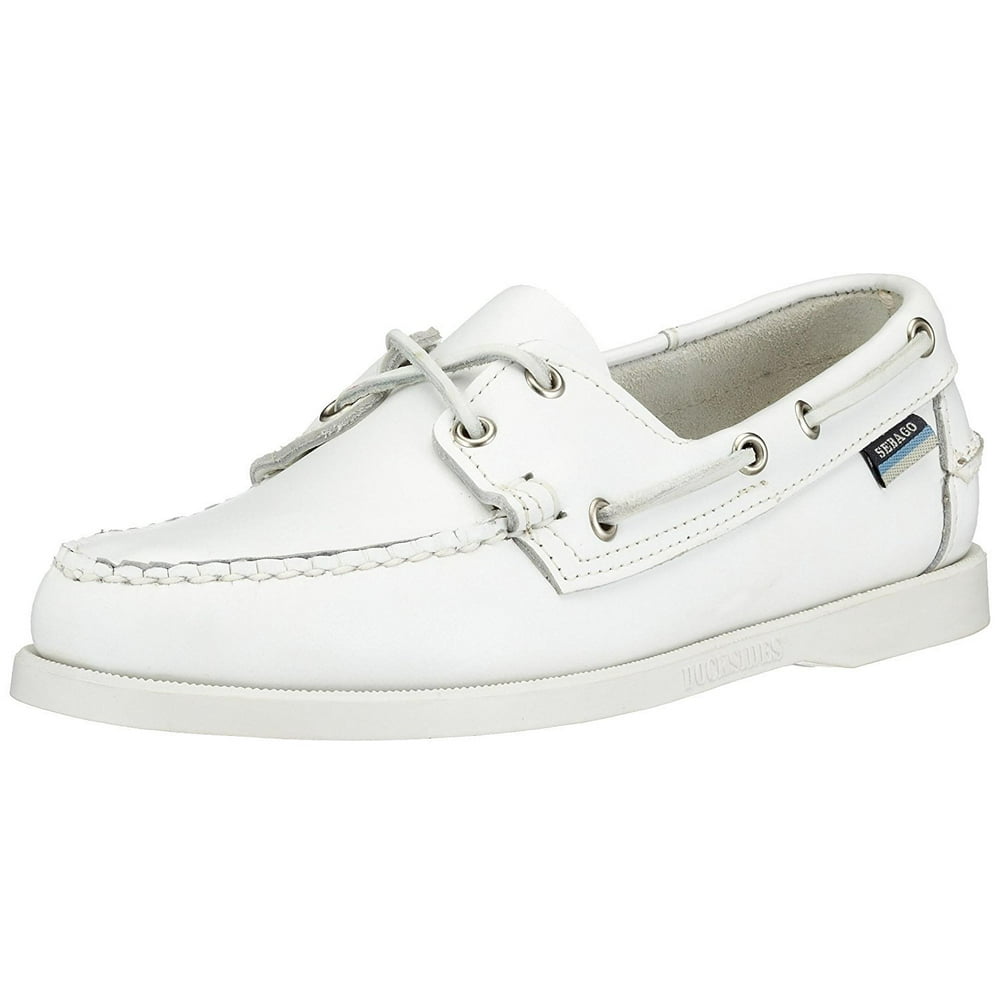 Sebago Sebago Men's Docksides Boat Shoe,White,8 W US