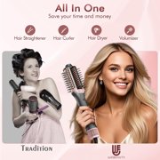 Blow Dryer Brush Hair Straightener | High-Speed 2-in-1 Hair Styler One Step Hot Air Brush Hair Dryer Volumizer with Straightening Brush Comb for Silky Smooth 110000 RPM