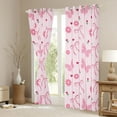 thumbnail image 3 of Feelyou Pink Bowknot Black Out Curtains, Butterfly Curtains Pack of 2 (42x63 Each), 3 of 6