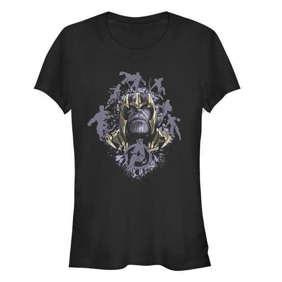 Junior's Marvel Avengers: Endgame Thanos Inkblot Frame  Graphic Tee Black Medium