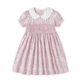 thumbnail image 1 of Vestido Curipeer para niñas pequeñas, verano, floral, rosa, 5T, 1 of 7
