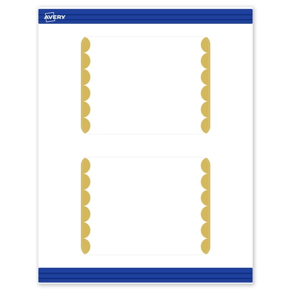 Avery 4.25" x 5.5" Cards, Gold Edge Dots, 20 ct