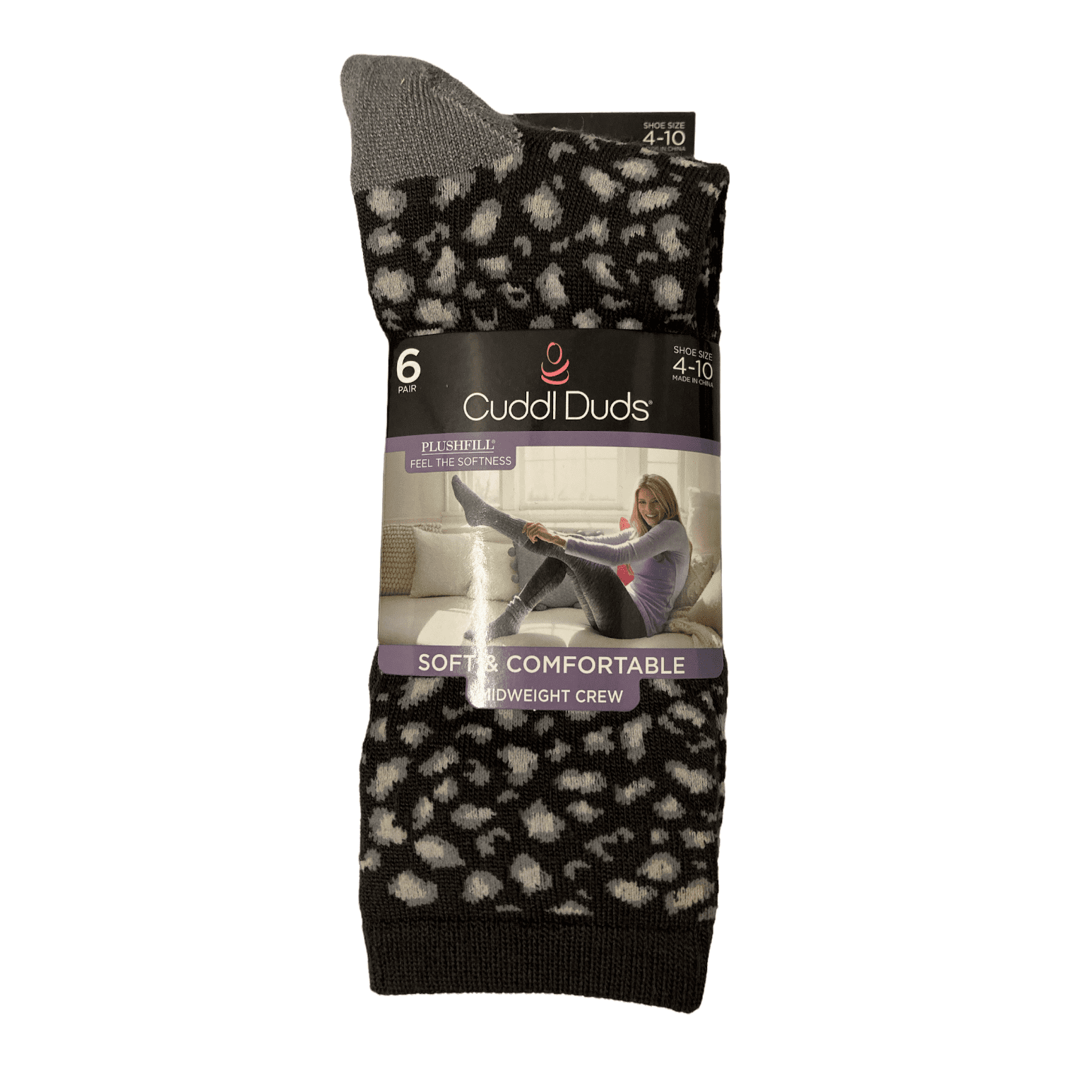 Cuddl Duds Women's Super Soft Midweight Crew Socks (Black Basic) -  Walmart.com
