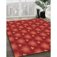 thumbnail image 3 of Ahgly Company Tapis Rectangulaire Rouge Lavable en Machine, 5 Pieds x 7 Pieds, 3 of 7