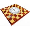 thumbnail image 4 of Nagina International Wooden Nautical Chess Styled Square Wall Clock - Home Decor Hanging, 4 of 6
