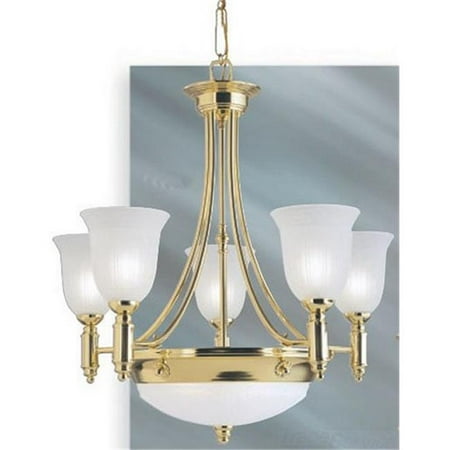 

Westinghouse 6915500 5 Light & 3 Light Chandlier Polished Brass Provincial