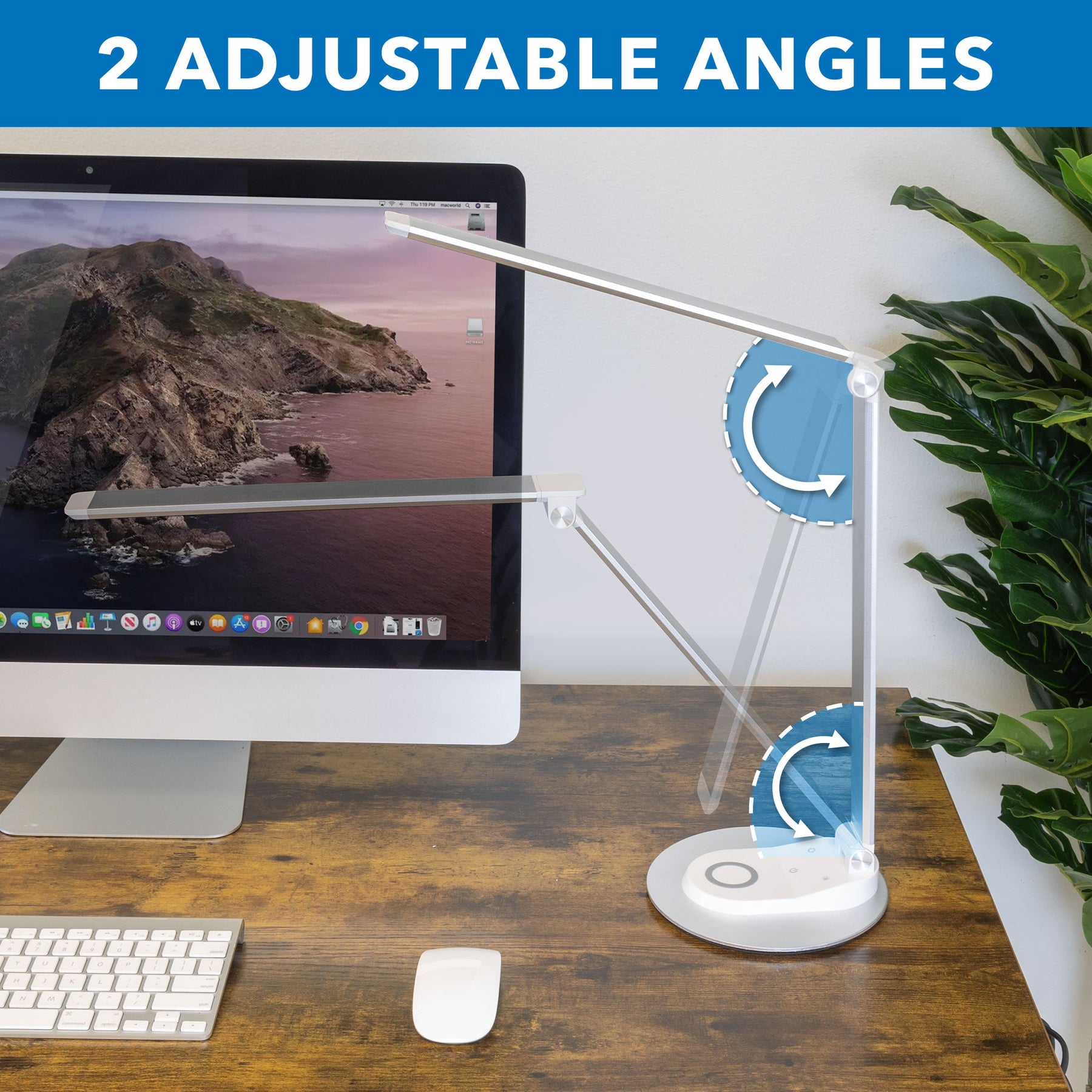 LED Desk Lamp with Wireless Charging with 5 brightness levels