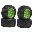 thumbnail image 3 of Kuntesetty 4 Pieces 1/18 RC Car Wheels and Tires Durability Accessories for Typhon Grom Green, 3 of 9