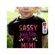 thumbnail image 1 of Girls' "SASSY JUST LIKE MY MIMI" Print 100% Cotton Short Sleeve T-Shirt, Loose Fit Casual Summer Tee with Playful Heart Design, Machine Washable, Black, 1 of 7