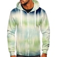 thumbnail image 2 of Sudadera para hombre Otoño Sudaderas Casual Deportes Fitness Con capucha Cremallera Gradient Tie-Dye Print Jacket Odeerbi ODB-5, 2 of 4
