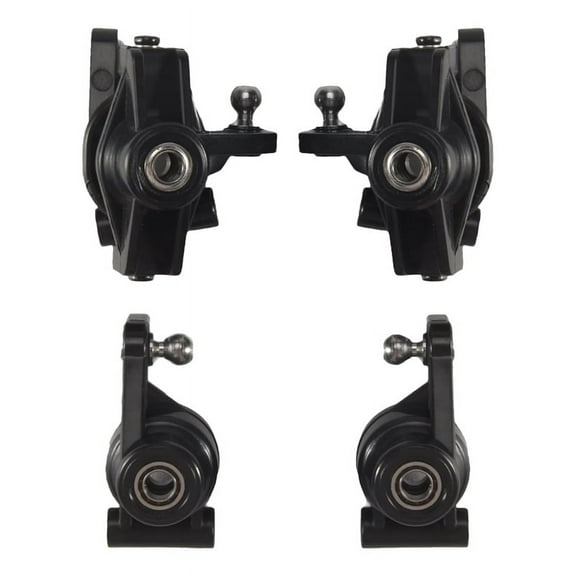 2 x RC Car Steering Knuckle 2 x RC Car C-Hub Carrier 2 x RC Car Rear Hub Carrier-Black