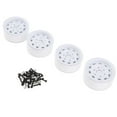 thumbnail image 1 of MERIGLARE White Circle Count 4 Wheel Rim RC Wheel Hub Tire and Wheel Rim Sets 1.9inch, 1 of 9