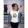 thumbnail image 2 of Owl Family With Purple Flowers T-Shirt Women -Image by Shutterstock, Female Small, 2 of 4