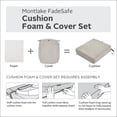 thumbnail image 2 of Classic Accessories Montlake Seat Cushion Foam & Slip Cover, Heather Grey, 21x21x3" Thick ( Pack of 2 ), 2 of 3